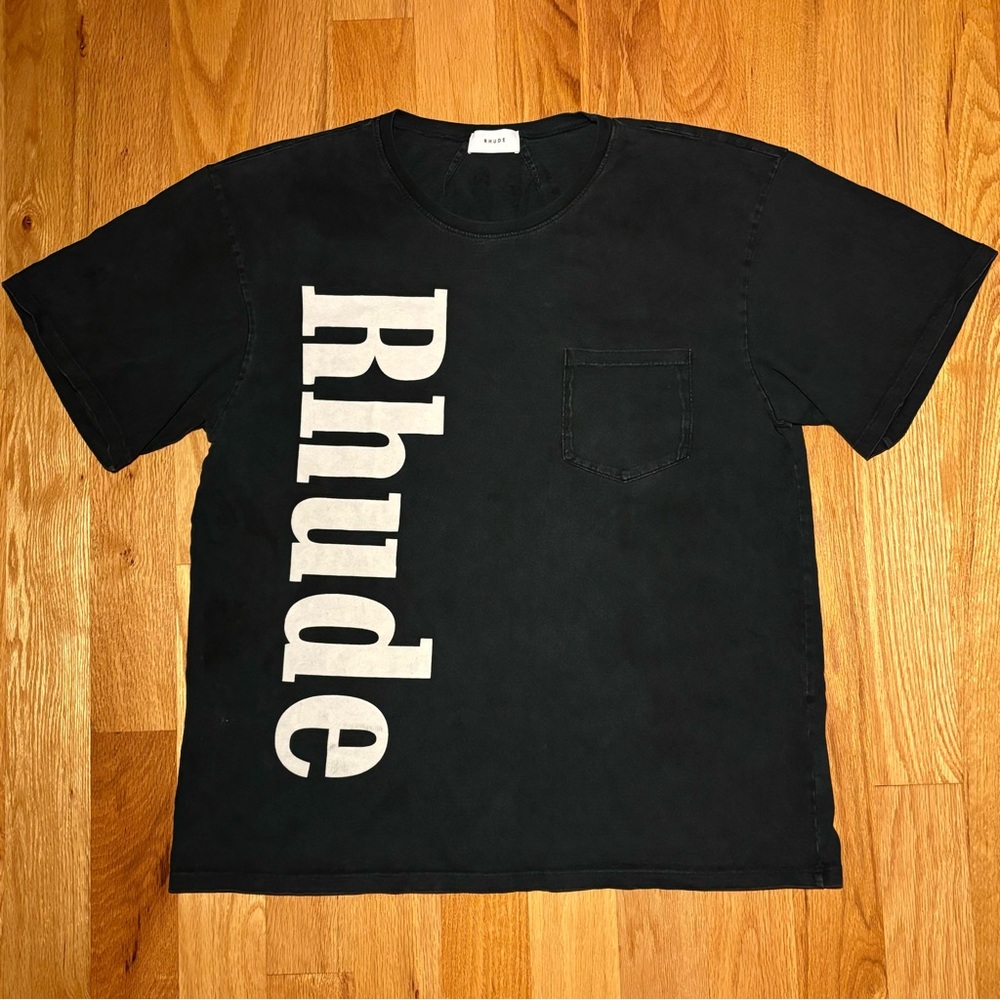 Rhude Black and White Short Sleeve Tee